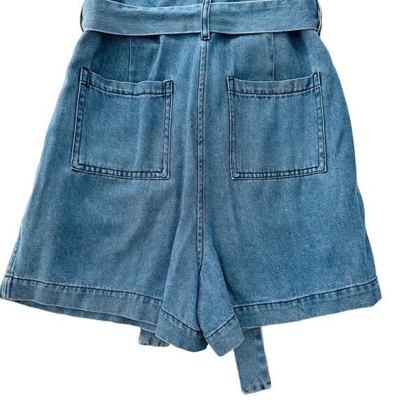 Rails Georgie Denim Romper One Piece Size Small Sorrento Blue Wash Belted - Picture 7 of 7